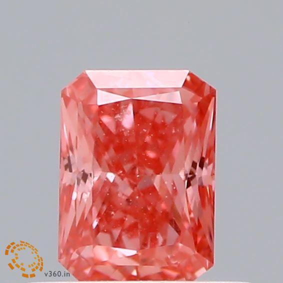 Loose 0.51 Carat Vivid Pink SI1 IGI Certified Lab Grown Radiant Diamonds