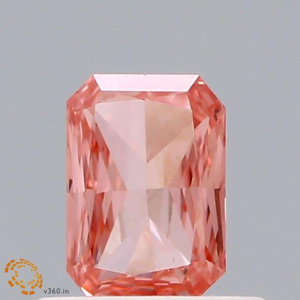 Loose 0.51 Carat Intense Pink VS1 IGI Certified Lab Grown Radiant Diamonds