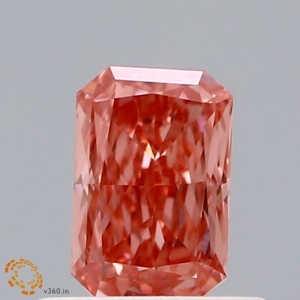 Loose 0.53 Carat Vivid Pink VS1 IGI Certified Lab Grown Radiant Diamonds