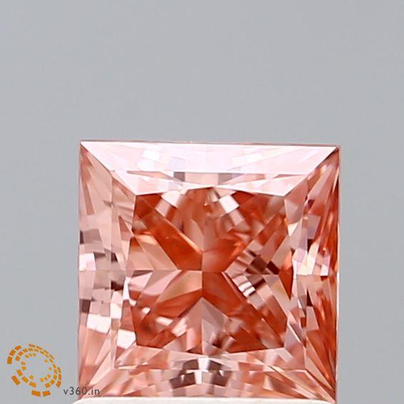 Loose 1.09 Carat Intense Pink VS1 IGI Certified Lab Grown Princess Diamonds