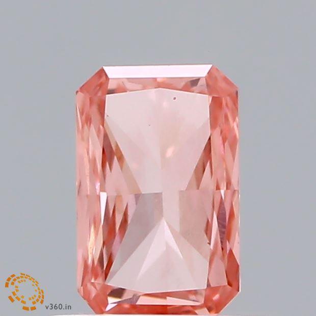 Loose 0.57 Carat Intense Pink VS2 IGI Certified Lab Grown Radiant Diamonds
