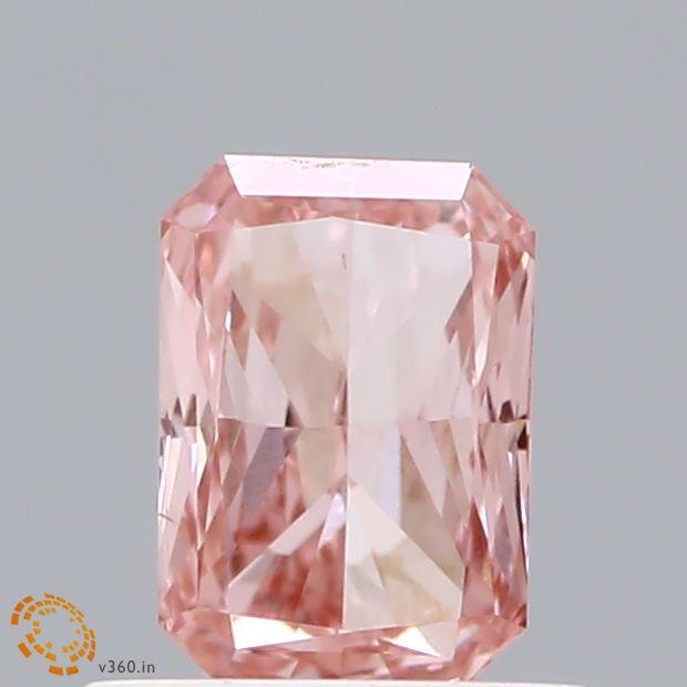 Loose 0.59 Carat Intense Pink VS2 IGI Certified Lab Grown Radiant Diamonds