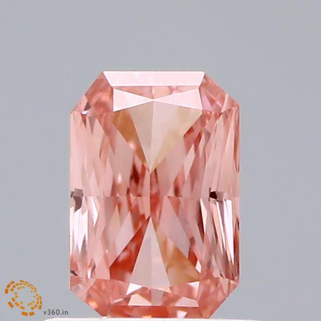 Loose 0.69 Carat Intense Pink SI2 IGI Certified Lab Grown Radiant Diamonds