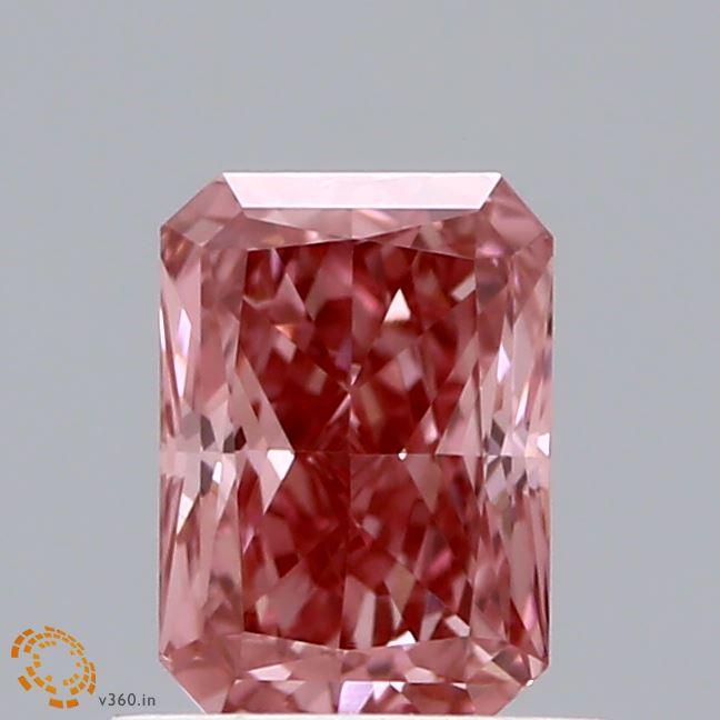 Loose 0.69 Carat Intense Pink VS1 IGI Certified Lab Grown Radiant Diamonds