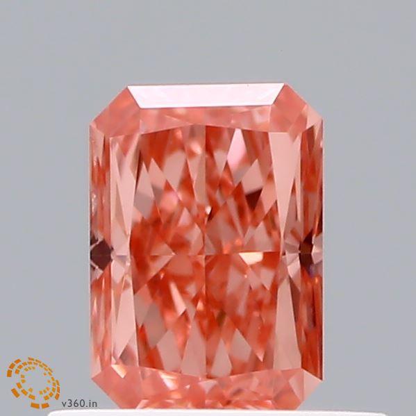 Loose 0.74 Carat Vivid Pink VS2 IGI Certified Lab Grown Radiant Diamonds