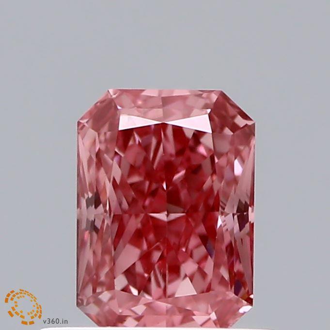 Loose 0.75 Carat Vivid Pink VS2 IGI Certified Lab Grown Radiant Diamonds