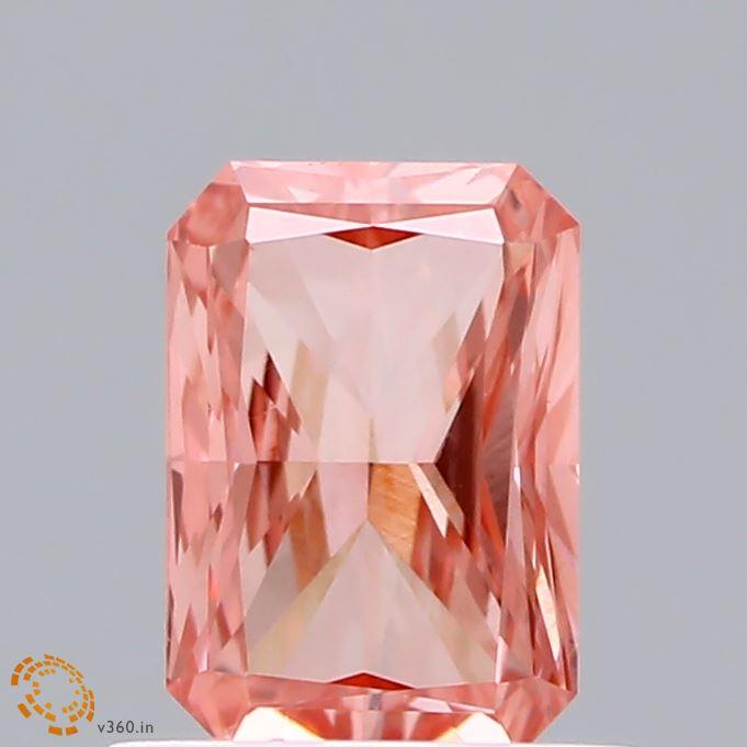 Loose 0.83 Carat Vivid Pink VS2 IGI Certified Lab Grown Radiant Diamonds