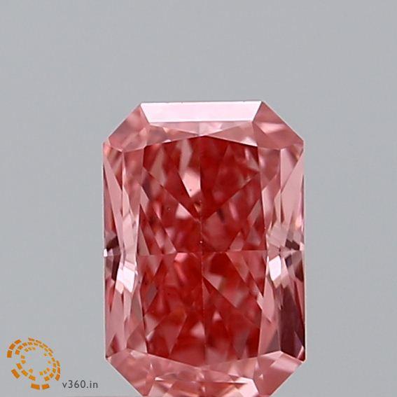 Loose 0.84 Carat Vivid Pink VS2 IGI Certified Lab Grown Radiant Diamonds