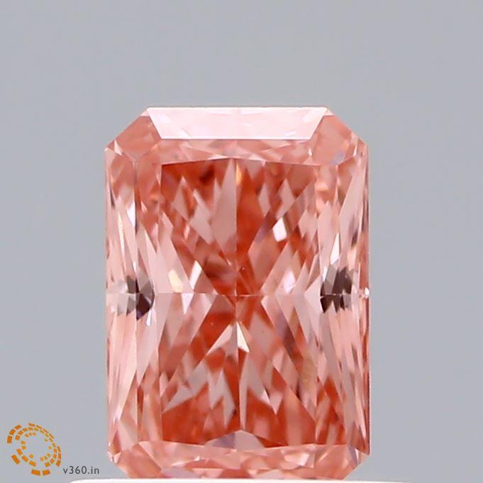 Loose 0.85 Carat Intense Pink VS1 IGI Certified Lab Grown Radiant Diamonds