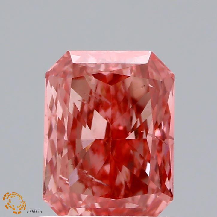 Loose 1.05 Carat Vivid Pink SI2 IGI Certified Lab Grown Radiant Diamonds