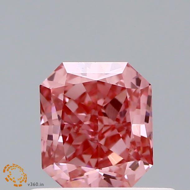 Loose 0.64 Carat Vivid Pink VVS2 IGI Certified Lab Grown Cushion Diamonds