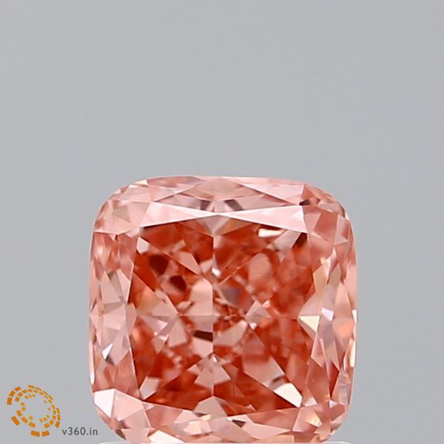 Loose 1.14 Carat Intense Pink VS2 IGI Certified Lab Grown Cushion Diamonds