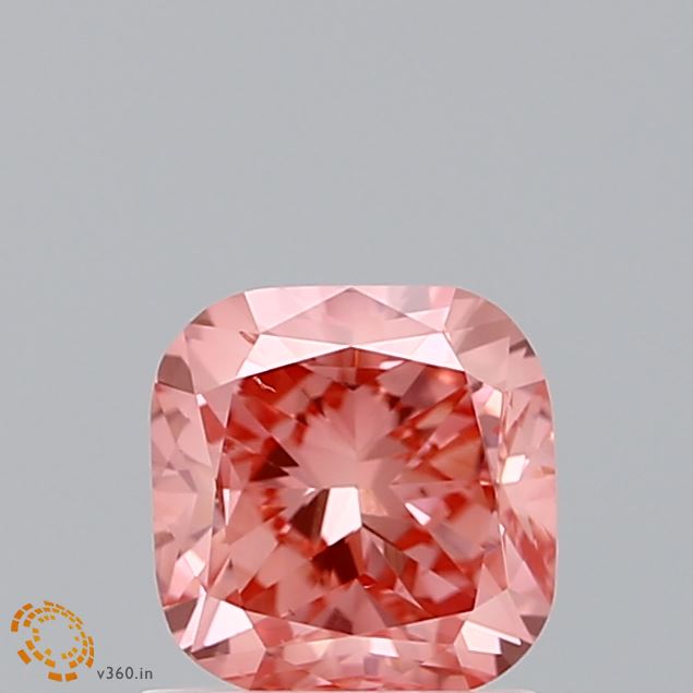 Loose 1.5 Carat Vivid Pink VS2 IGI Certified Lab Grown Cushion Diamonds