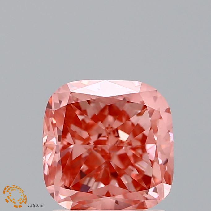 Loose 1.84 Carat Vivid Pink VS2 IGI Certified Lab Grown Cushion Diamonds