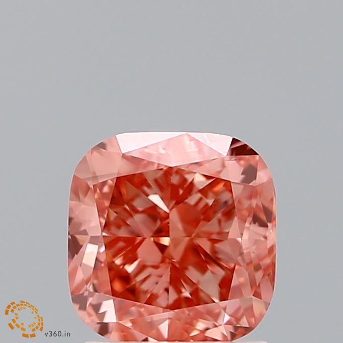 Loose 1.9 Carat Vivid Pink SI1 IGI Certified Lab Grown Cushion Diamonds