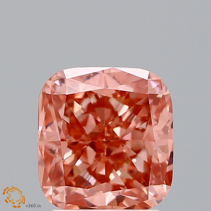 Loose 2.6 Carat Vivid Pink VS2 IGI Certified Lab Grown Cushion Diamonds