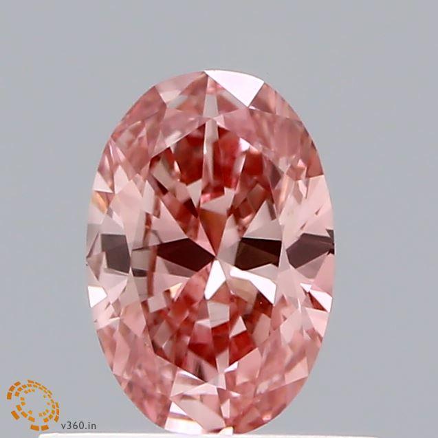Loose 0.51 Carat Vivid Pink VS1 IGI Certified Lab Grown Oval Diamonds