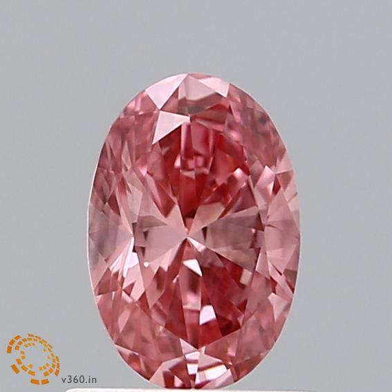Loose 0.65 Carat Vivid Pink VS1 IGI Certified Lab Grown Oval Diamonds