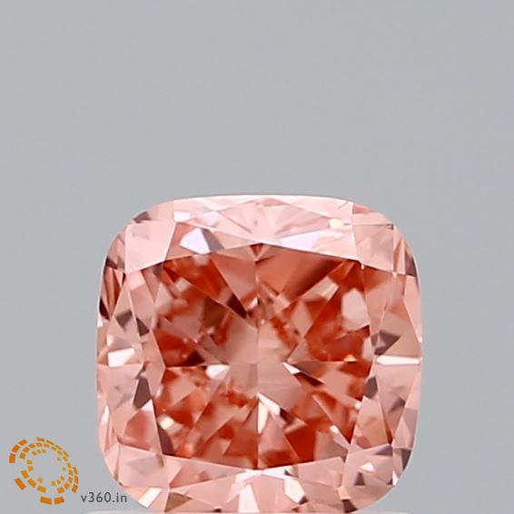 Loose 1.08 Carat Intense Pink VS2 IGI Certified Lab Grown Cushion Diamonds