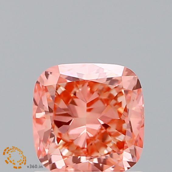 Loose 1.16 Carat Vivid Pink VS1 IGI Certified Lab Grown Cushion Diamonds