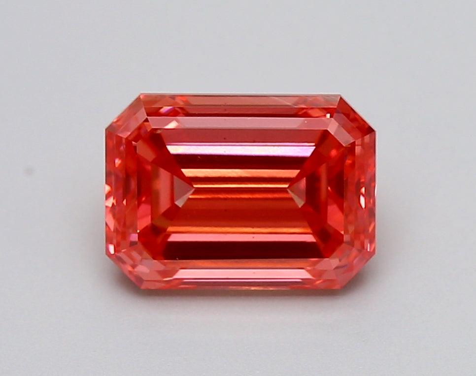 Loose 1.87 Carat Vivid Pink VS2 IGI Certified Lab Grown Emerald Diamonds