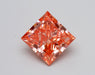Loose 2.55 Carat Vivid Pink VS1 IGI Certified Lab Grown Princess Diamonds