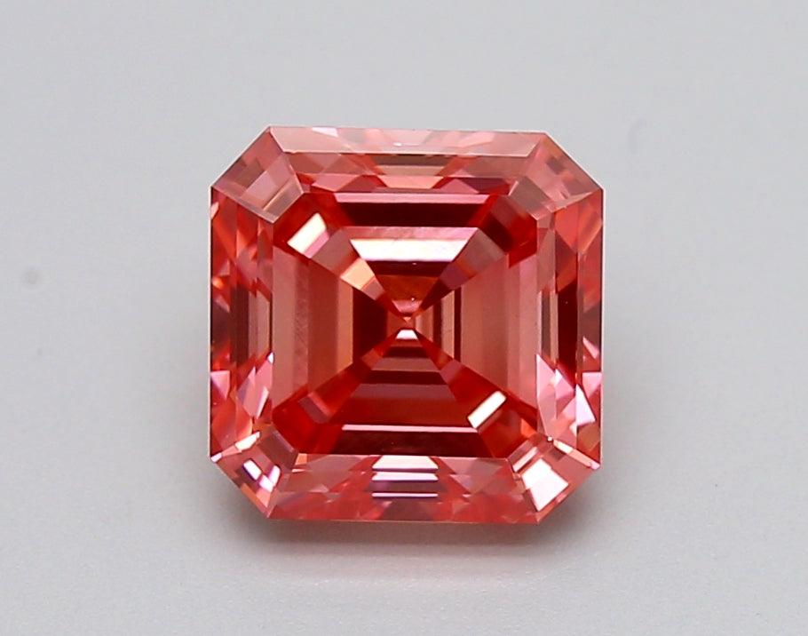Loose 1.64 Carat Vivid Pink VS1 IGI Certified Lab Grown Emerald Diamonds