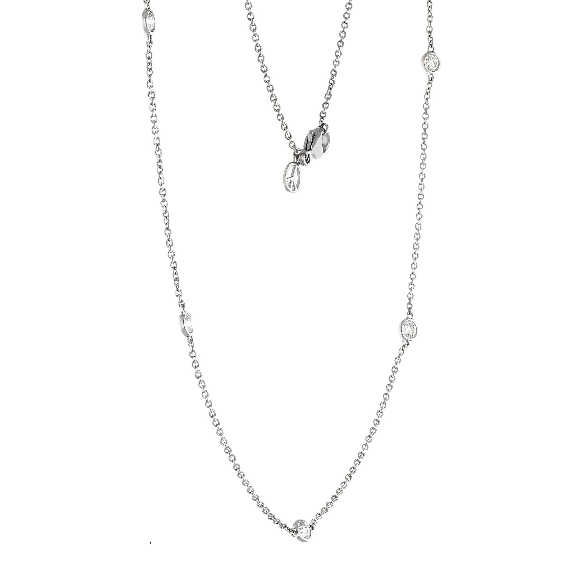 Diamond Station Necklace 1/2Ctw