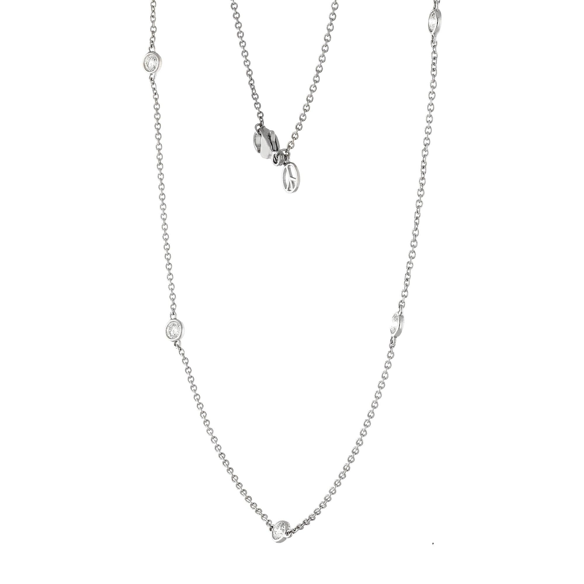Diamond Station Necklace 1/2Ctw