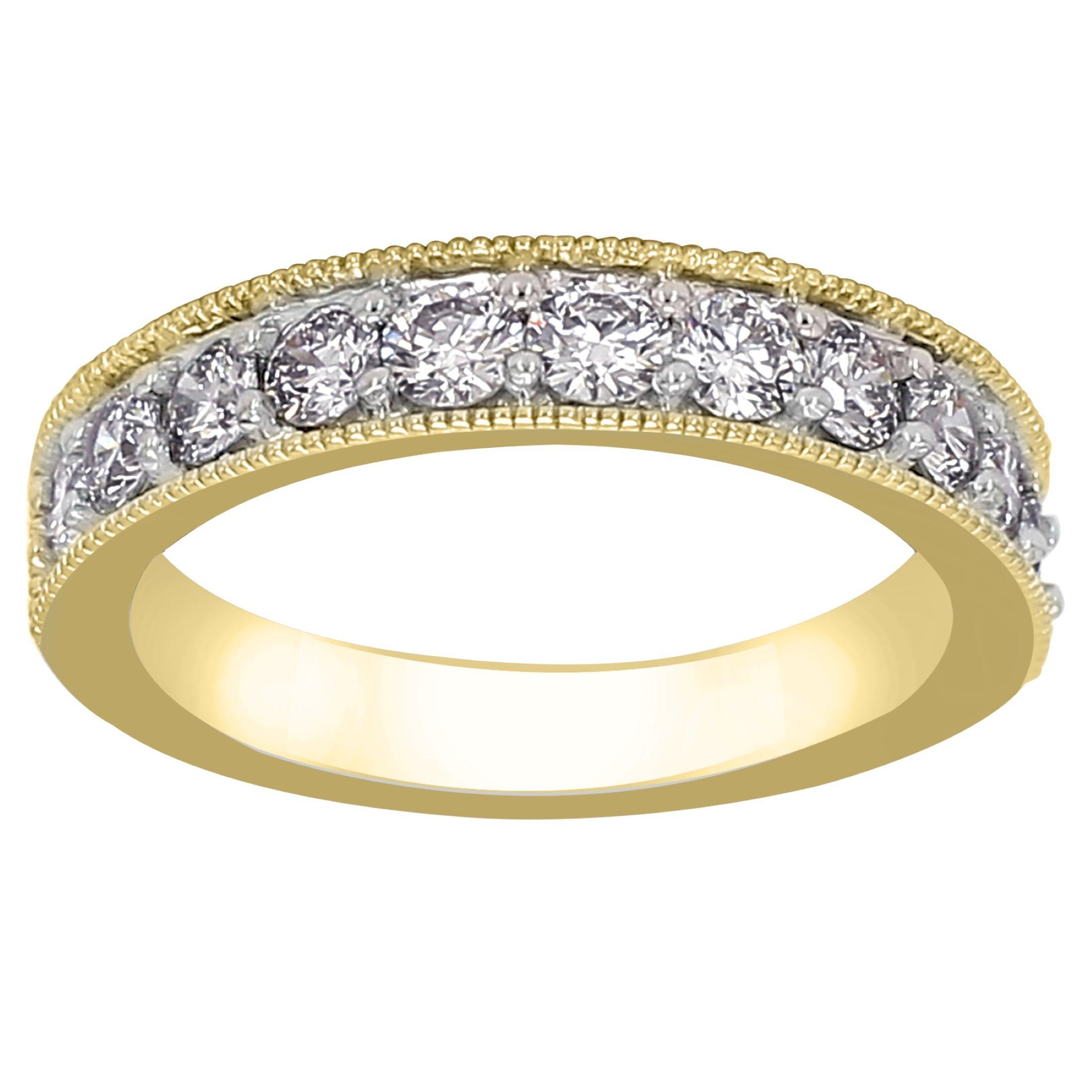 Pave Milgrain Band - 1.0Ctw