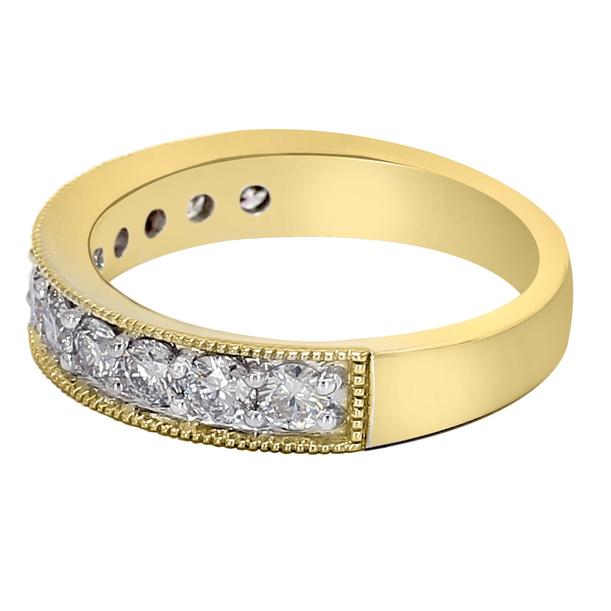 Pave Milgrain Band - 1.0Ctw