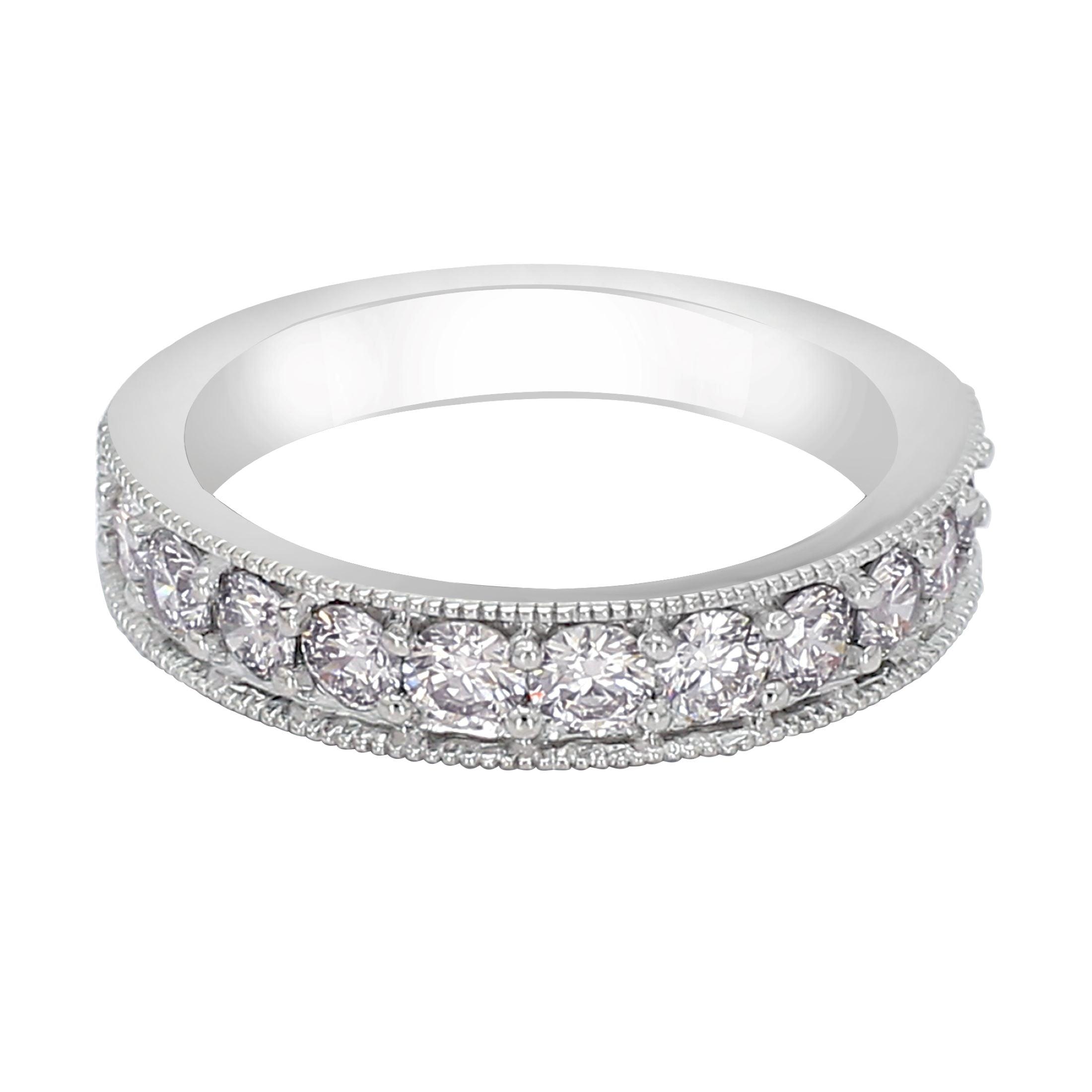 Pave Milgrain Band - 1.0Ctw