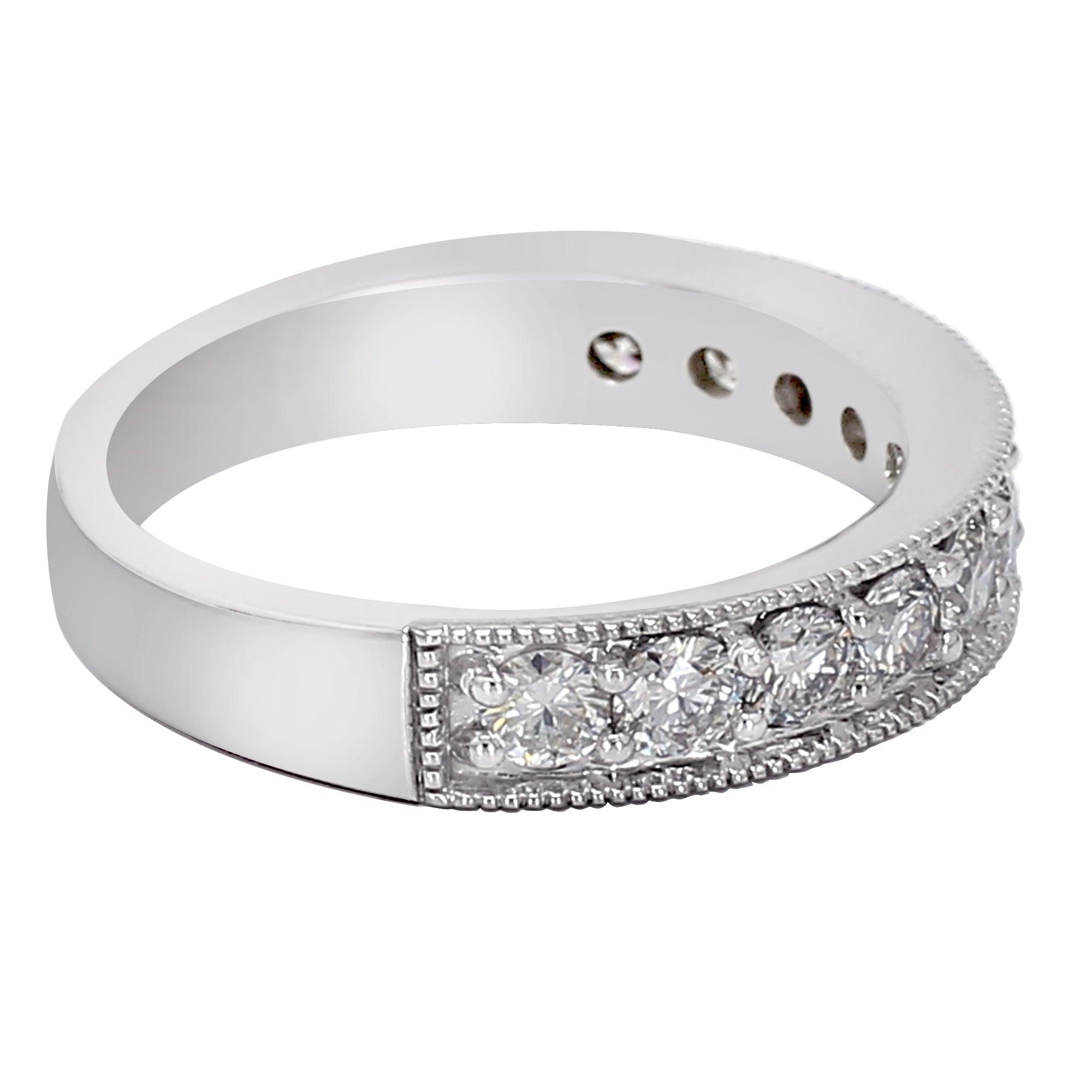 Pave Milgrain Band - 1.0Ctw