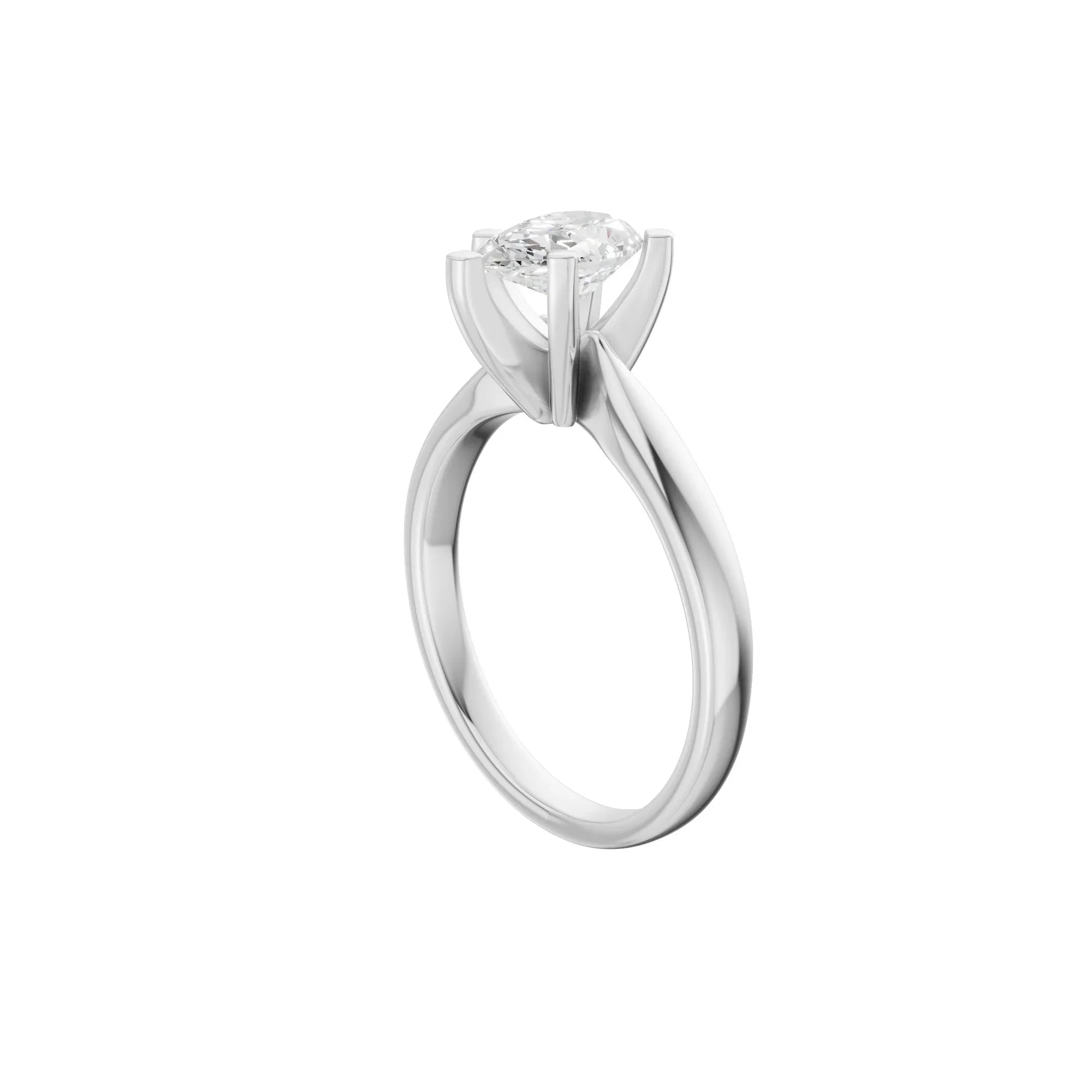 Pear Solitaire Ring 1.0Ct Certified