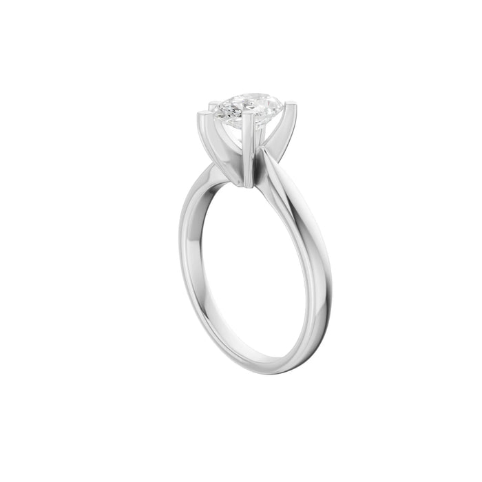 Pear Solitaire Ring 1.0Ct Certified