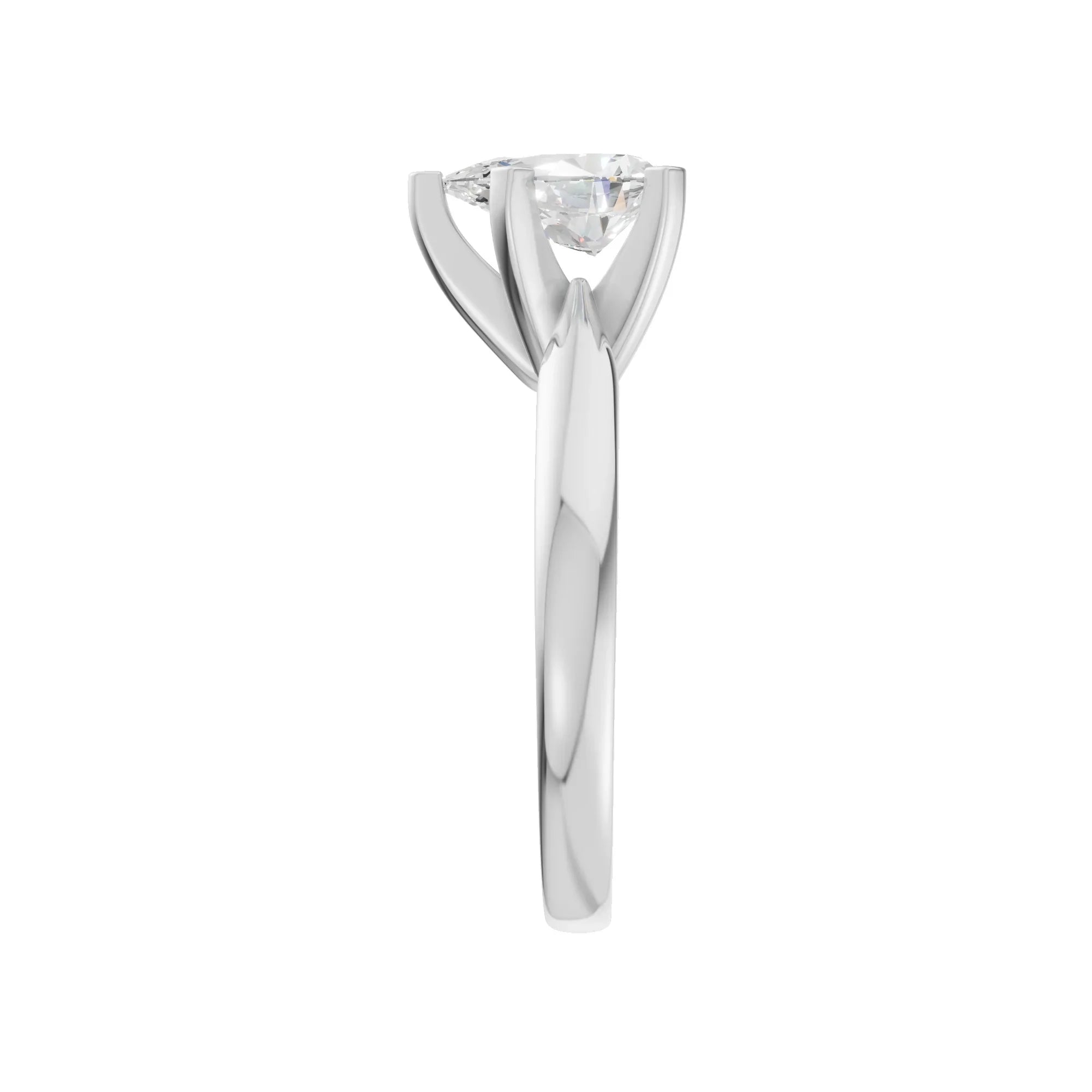 Pear Solitaire Ring 1.0Ct Certified