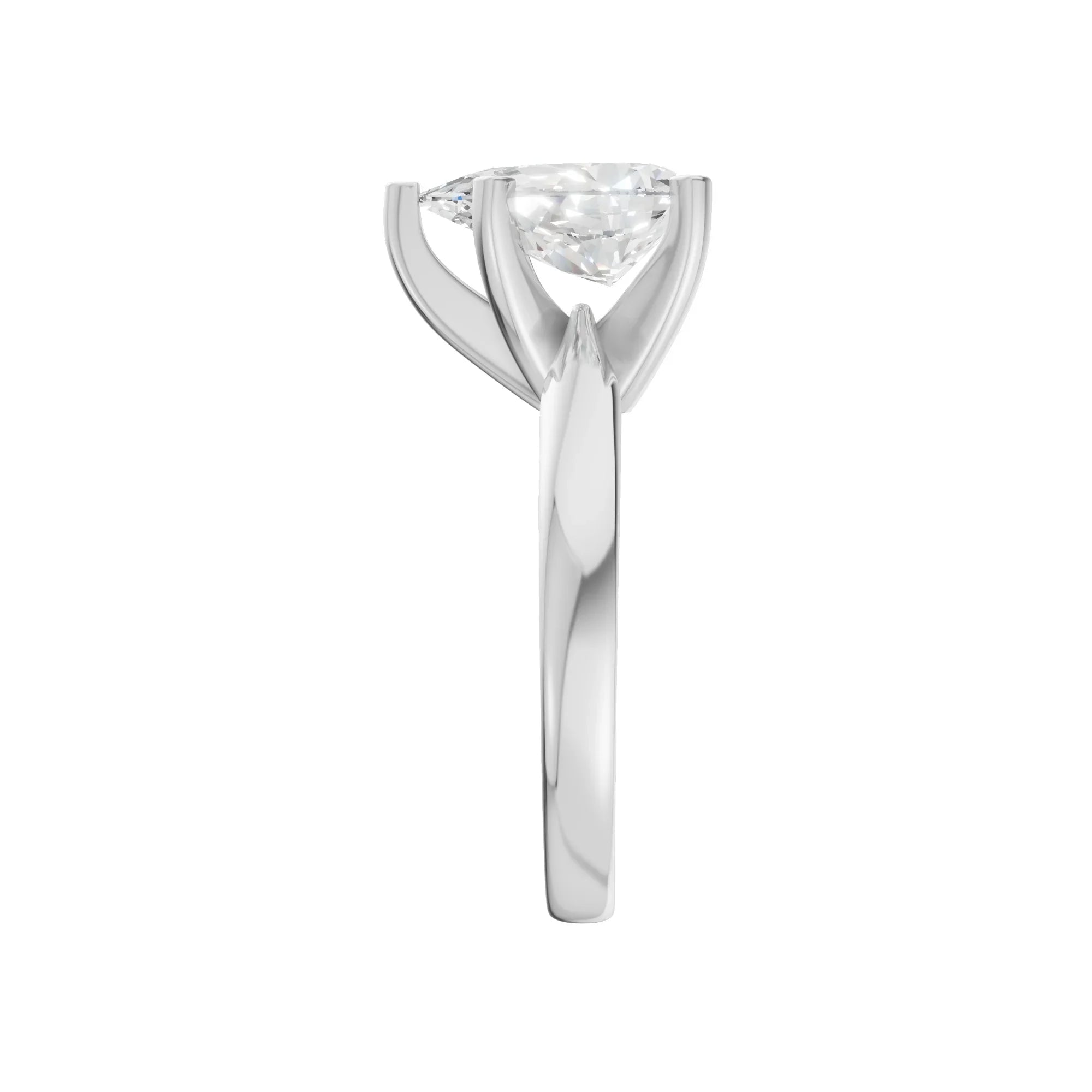 Pear Solitaire Ring 2.0Ct Certified