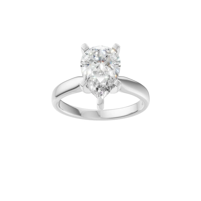 Pear Solitaire Ring 2.0Ct Certified