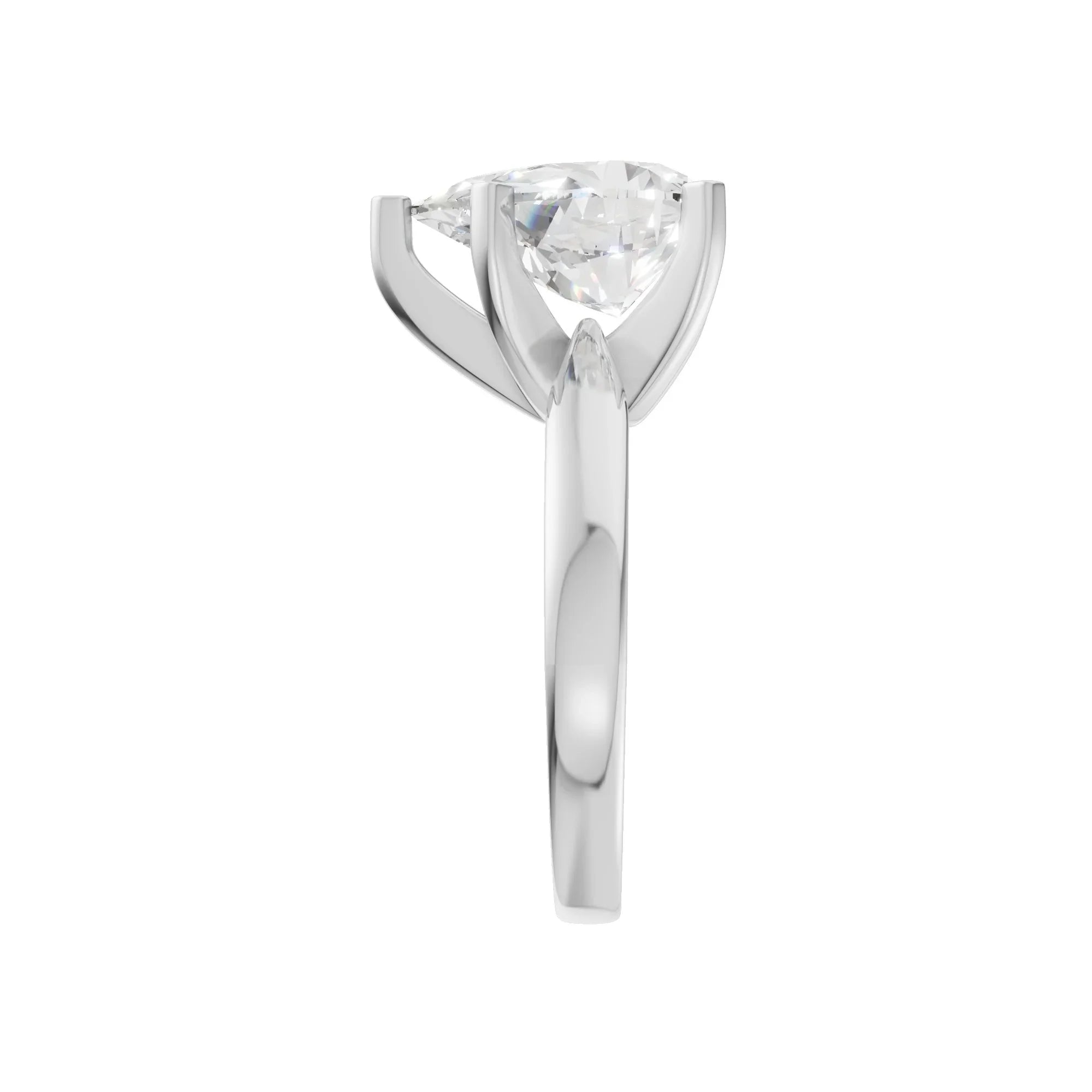 Pear Solitaire Ring 3.0Ct Certified