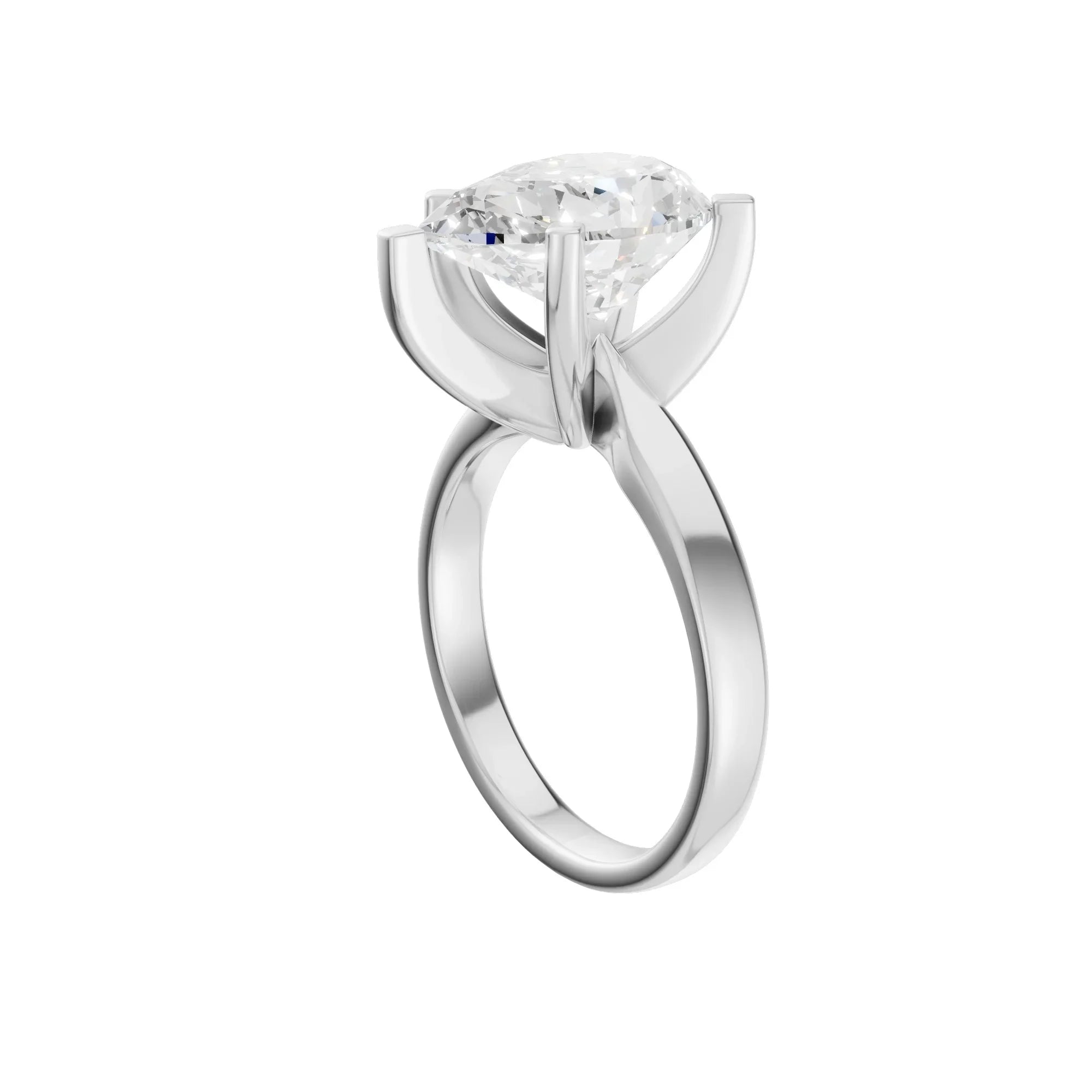 Pear Solitaire Ring 4.0Ct Certified