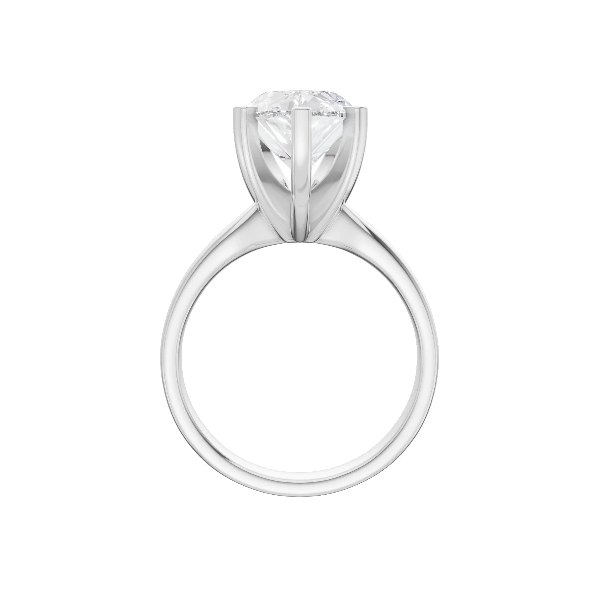 Pear Solitaire Ring 4.0Ct Certified