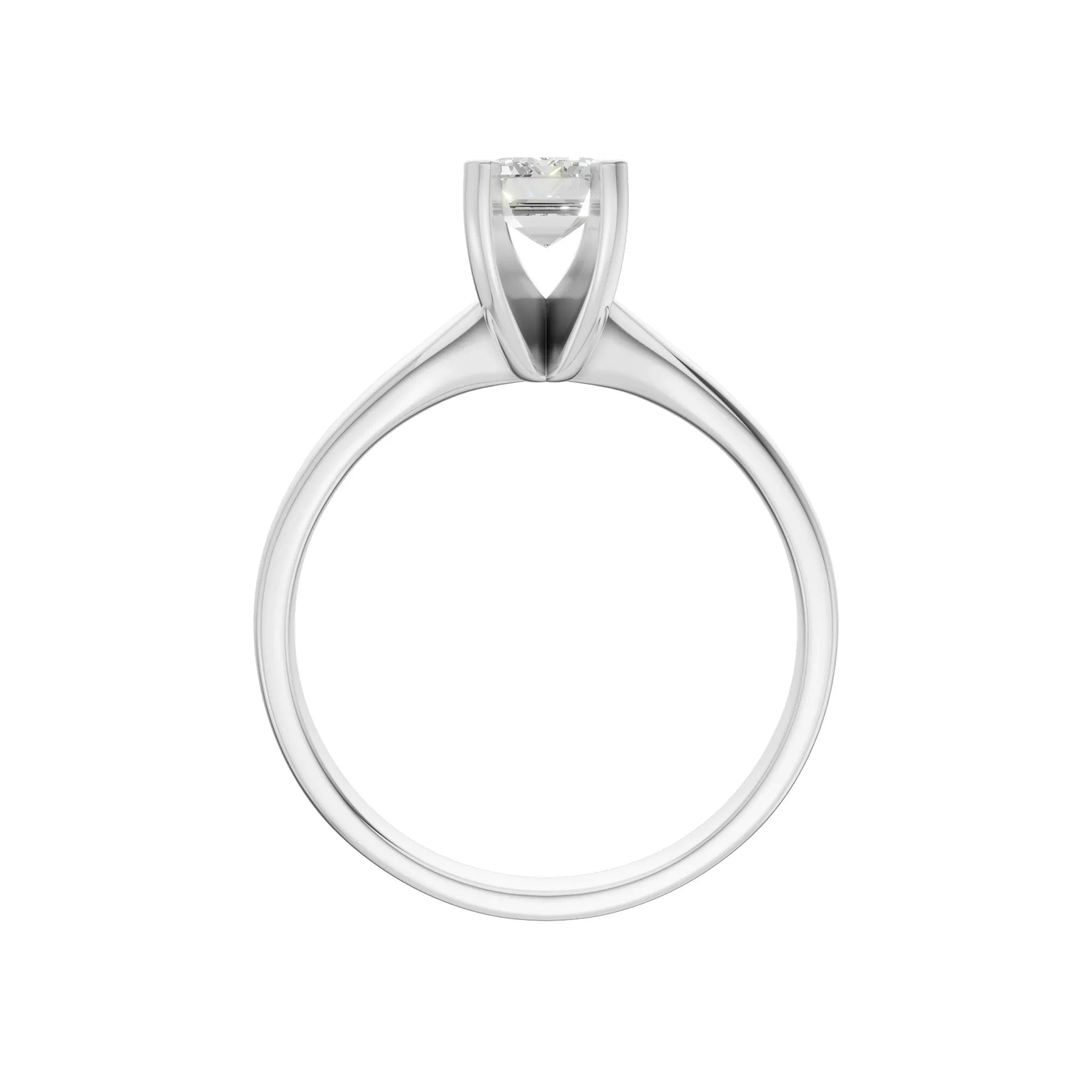Emerald Cut Solitaire Ring 1.0Ct