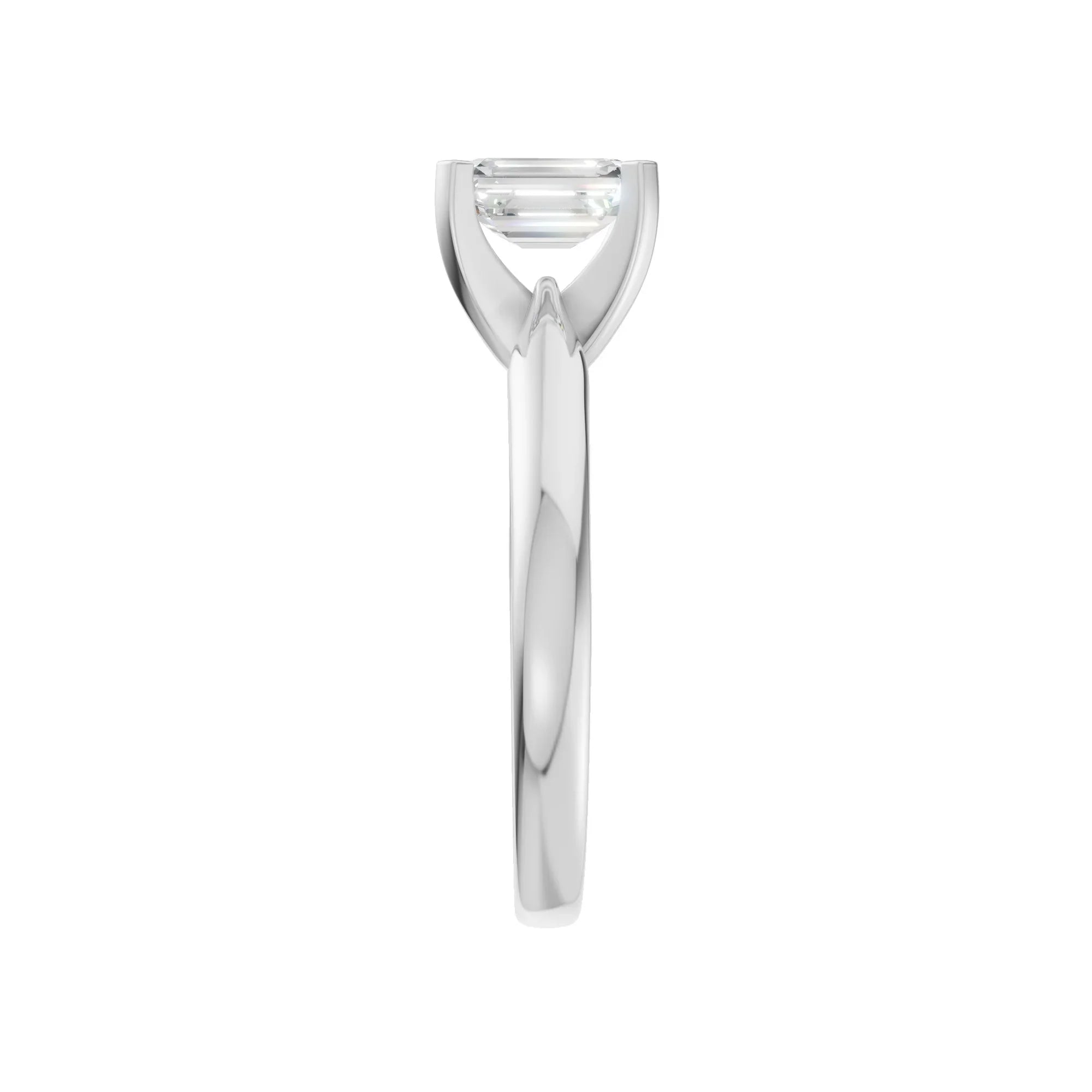 Emerald Cut Solitaire Ring 1.0Ct