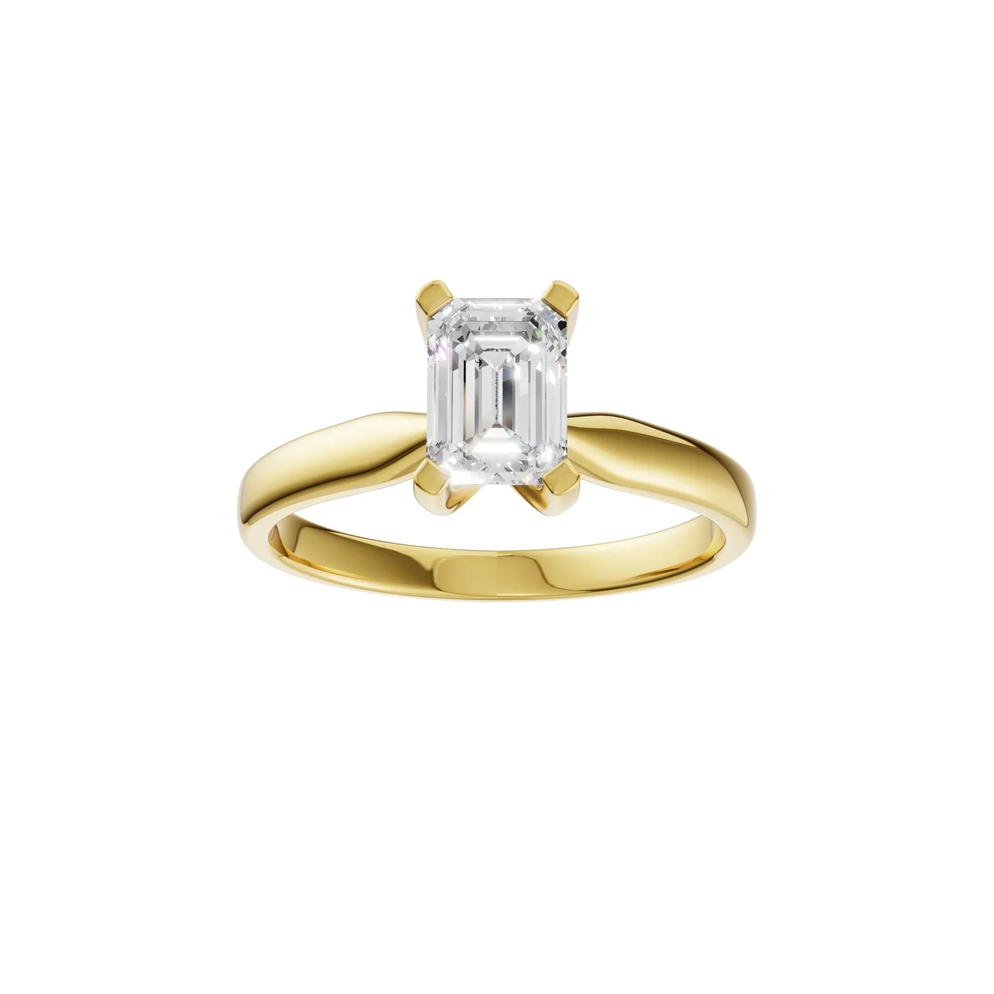 Emerald Cut Solitaire Ring 1.0Ct