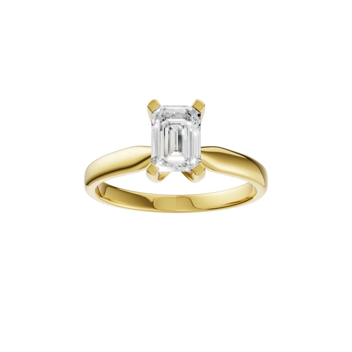Emerald Cut Solitaire Ring 1.0Ct