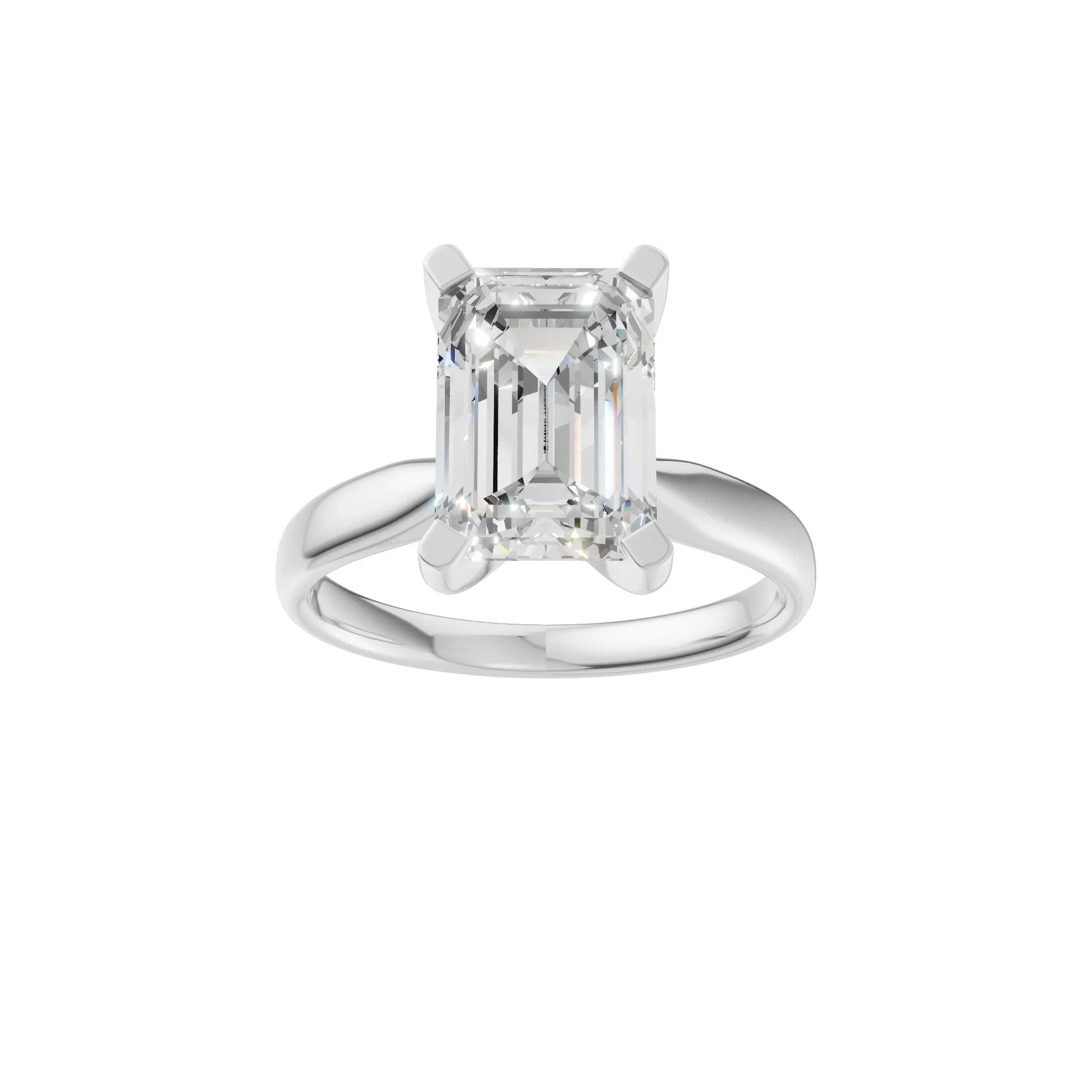 Emerald Cut Solitaire Ring 3.0Ct
