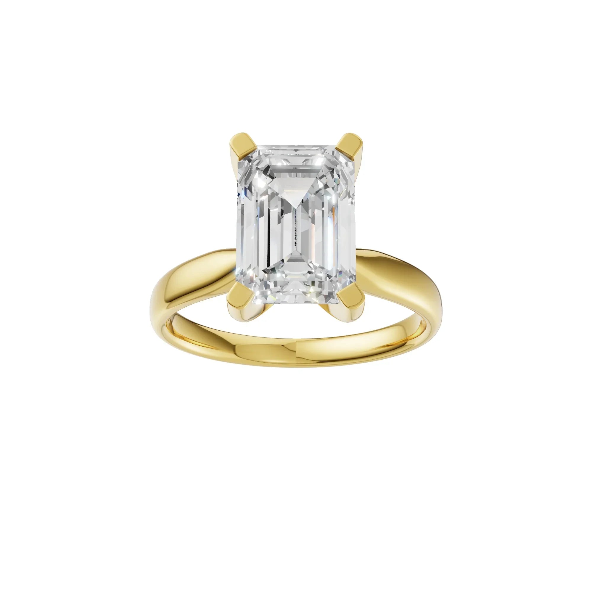 Emerald Cut Solitaire Ring 3.0Ct
