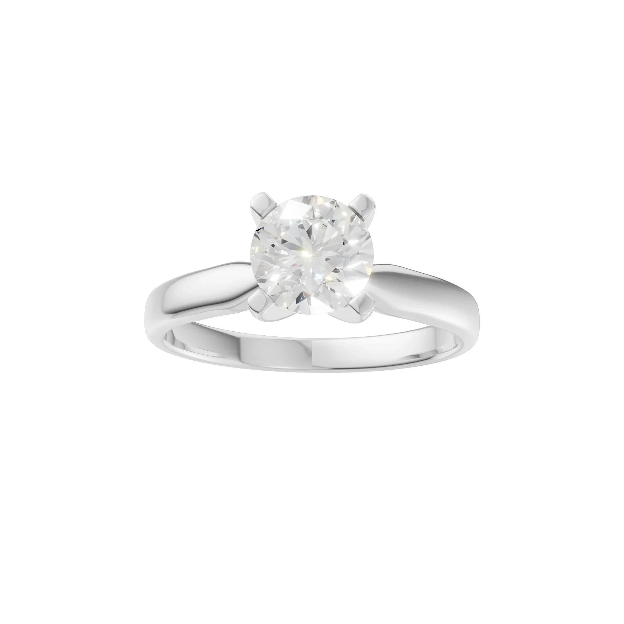 Round Solitaire Ring 1.0Ct