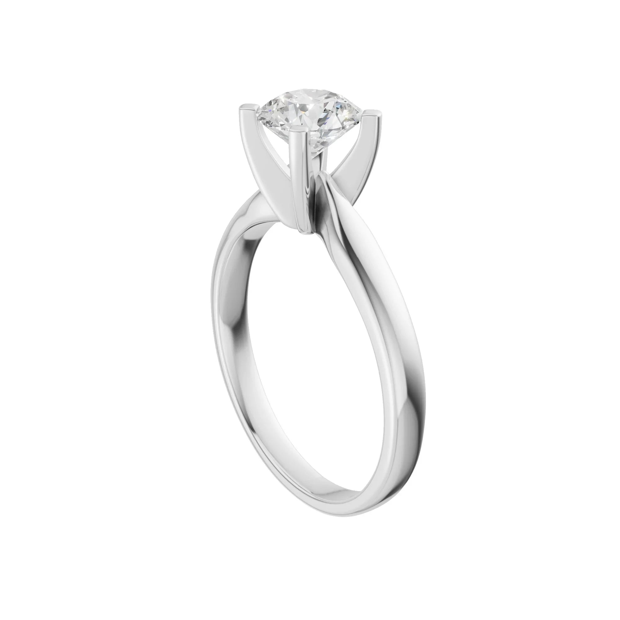 Round Solitaire Ring 1.0Ct