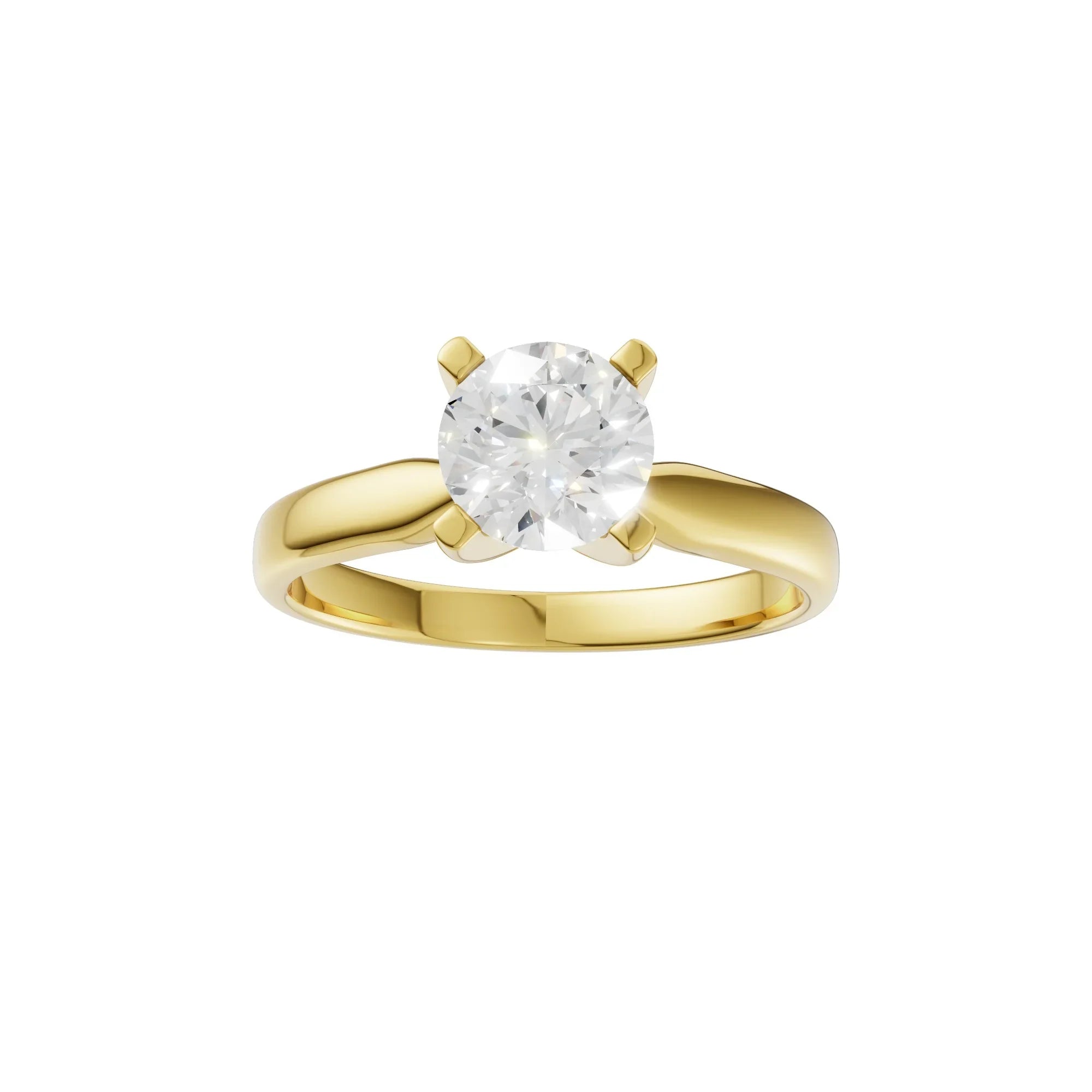 Round Solitaire Ring 1.0Ct